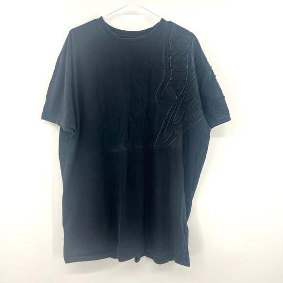Nike Air Jordan Embroidered Logo Black T-Shirt Men's XXL - Picture 1 of 5